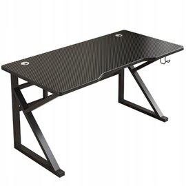 Biurko gamingowe stół dla gracza nowoczesne komputerowe czarne loft 120 cm