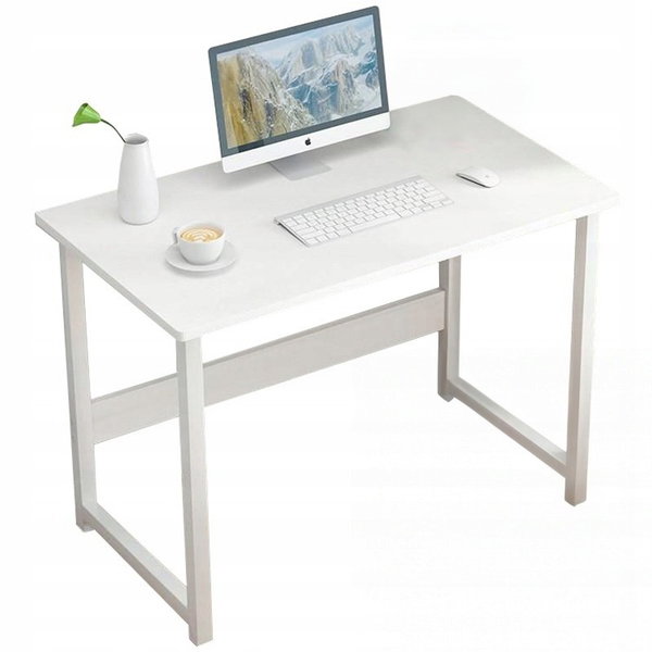 Biurko komputerowe białe stolik loft pod laptop komputer skandynawski 80 cm