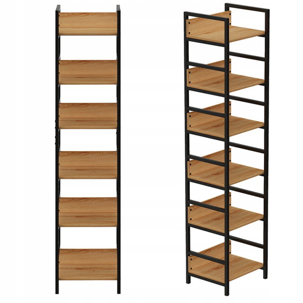 Regał na książki segregatory wysoki szafka loft metalowy industrialny 175cm