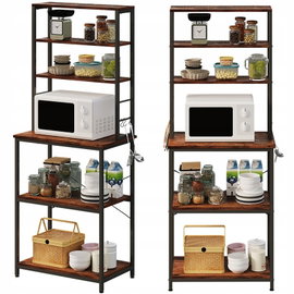 Wielofunkcyjny regał szafka kuchenna vintage brąz loft 6 półek 166 cm