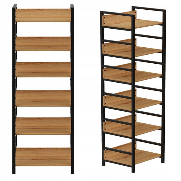 Regał na książki segregatory wysoki szafka loft metalowa industrialny 175cm