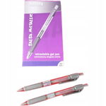 Długopis żelowy Salsa Metallic, 12 szt.,srebrny metallic,automatyczny, 0,7.