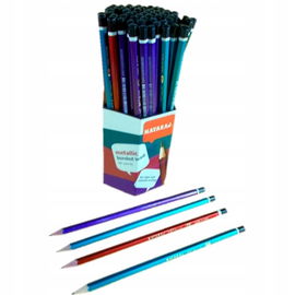 Ołówek techniczny HB Metalic, 72 szt., heksagonalne, 4 kolory.