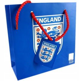 Torebka papierowa England S, 17x17 cm,niebieska, z hologramem