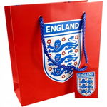 Torebka papierowa England S, 17x17 cm, czerwona, z hologramem