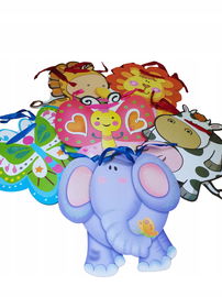 Torebka papierowa prezentowa z brokatem - kształtowa 28x28 cm, różne wzory