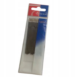 Wkład do długopisu czarno-niebieski, 12 szt., model BR-98C.