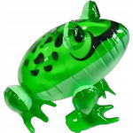 Dmuchana zabawka na plażę, zielona żabka - 35 cm