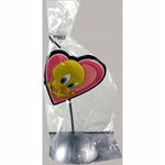 Dekoracja - stojak na biurko (memo holder), 10 cm, model Tweety gumowy.