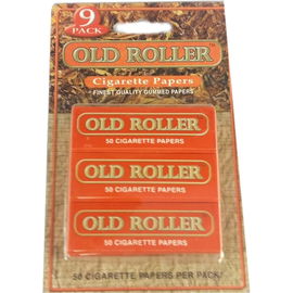 Papier do pakowania tytoniu, 7x3,5 cm, 9 paczek po 50 szt.