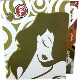 Notes Organizer Damski 18x17cm Twarda Okładka Chica w Woreczku