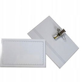 Identyfikator z Klipsem/Agrafką - Miękki Plastik