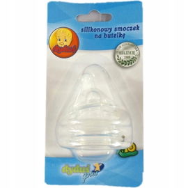 Smoczek silikonowy do butelki, model Dyduś Plus, 2 szt., zgodny z normą UE.