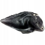 Popielniczka ceramiczna, 17x6 cm, czarna.