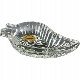 Popielniczka Szklana Kryształowy Liść 10x5.5cm - Produkt Polski