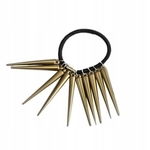 Gumka do Włosów z Sopelkami 9 cm - Złota, Srebrna, Fioletowa, Niebieska