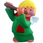 Dekoracja gumowa - figurka aniołka-muzykanta, 7 cm, mix wzorów i kolorów.
