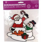 Naklejki żelowe Mikołaj 20x20 cm - dekoracje okienne na święta