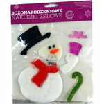 Naklejki żelowe Bałwanek 20x20 cm - dekoracje okienne na święta