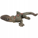 Dekoracja ceramiczna - figurka jaszczurki, 20 cm, szara, z zawieszką.
