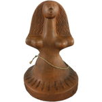 Dekoracja ceramiczna - figurka, 20x13 cm, ręcznie wykonana, beżowo-brązowa.