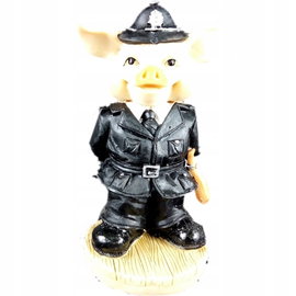 Dekoracja poliston - figurka świnki policjanta, 13 cm.