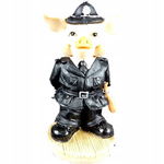 Dekoracja poliston - figurka świnki policjanta, 13 cm.