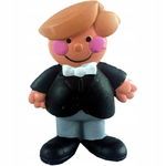 Dekoracja gumowa ślubna - figurka Pana Młodego, 10 cm.