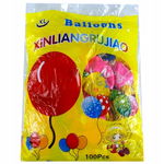 Balony zwykłe z nadrukiem, 100 szt., 25 cm, mix kolorów.