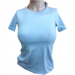 T-shirt damski, krótki rękaw, jasny niebieski, roz.S,M, 100% bawełna, 150 g