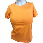 T-shirt damski, krótki rękaw, pomarańczowy, roz. S, 100% bawełna, 150 g.