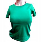 T-shirt damski, krótki rękaw, zielony, roz. S, 100% bawełna, 150 g.