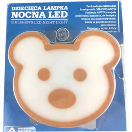 Dziecięca Lampka Nocna LED Miś z Czujnikiem Ruchu - Przełącznik ON/OFF/AUTO