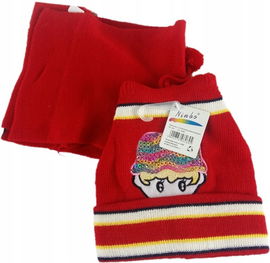 Dziecięcy Komplet 2-częściowy: Czapka i Szalik Czerwony