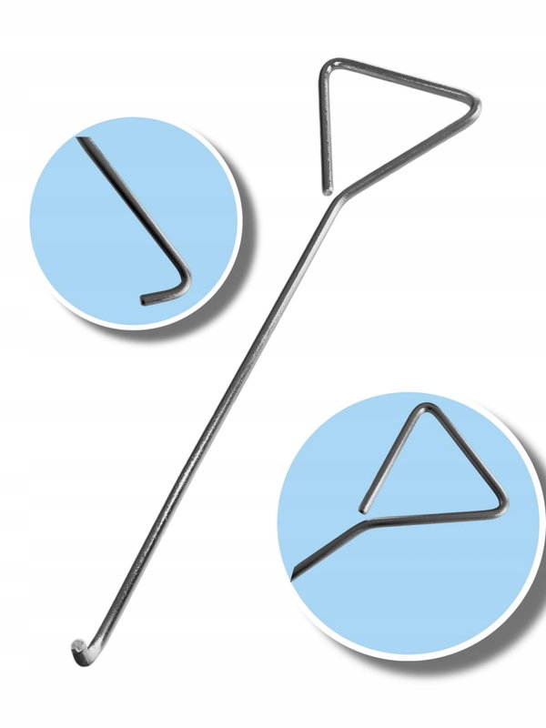 Hak Ocynkowany 55 cm do Przeciągania Pojemników, Skrzynek magazynowych