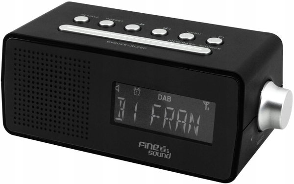 Radio CYFROWE Fine Sound FS1 FM DAB+ Podwójny ALARM Budzik RDS Drzemka