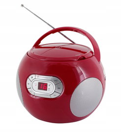 BoomBox Radio Odtwarzacz CD FM Soundmaster SCD2120ORO Czerwony AUDIOBOOK