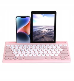 Klawiatura bezprzewodowa Mytrix Bluetooth Wi-Fi Różowa Tablet Telefon Komp