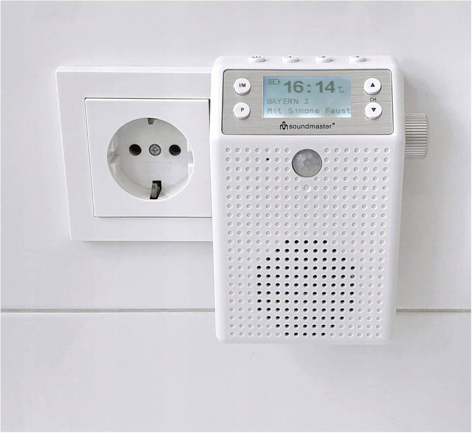 Soundmaster DAB60WE Radio Da Doccia E Piscina – DAB+/FM, Bluetooth, Vivavoce, Sensore Di Movimento, 20 Stazioni Preimpostate